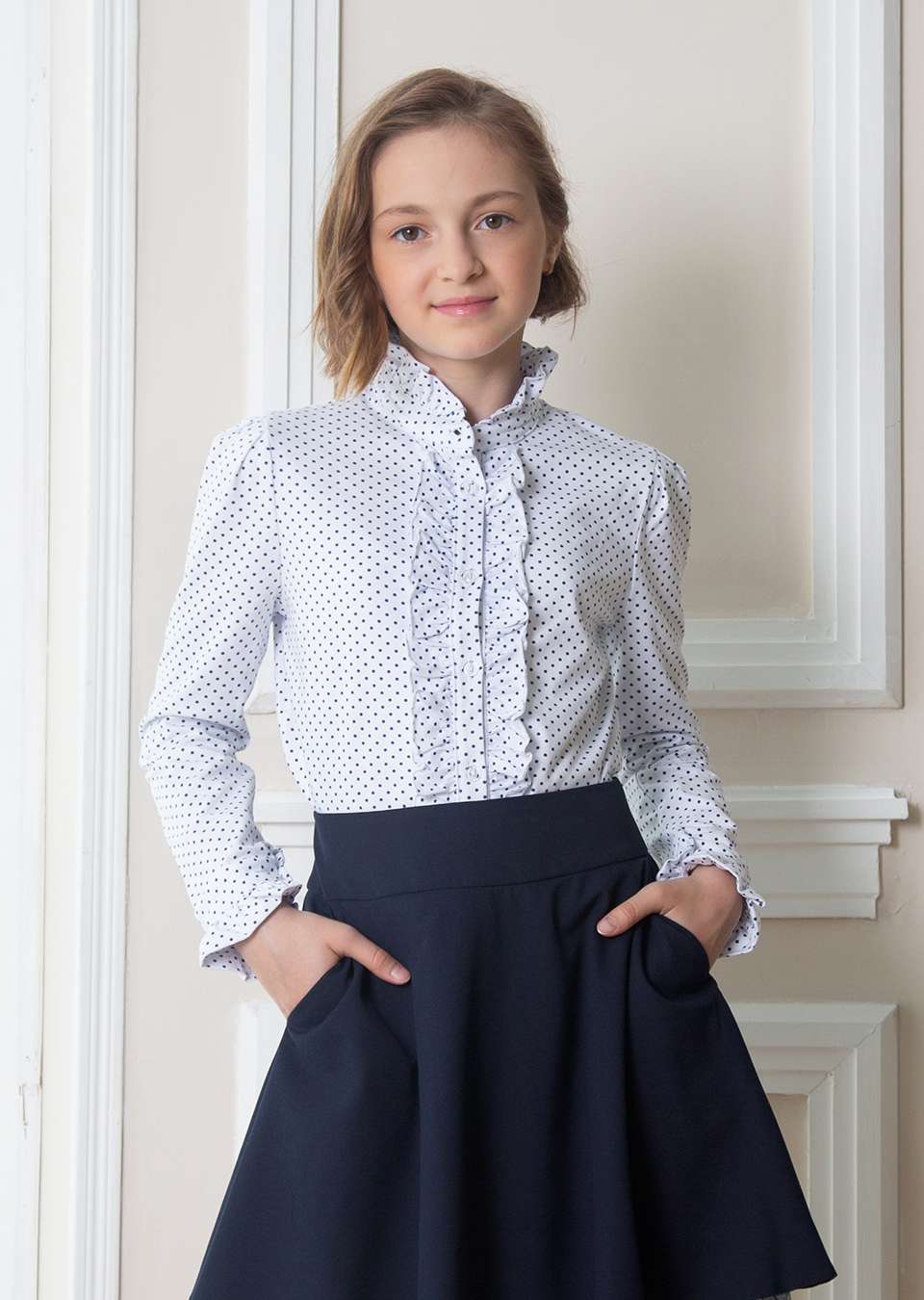 Блузка девочке в школу