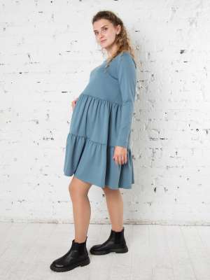Платье для беременных, с воланами А силуэт Вилма