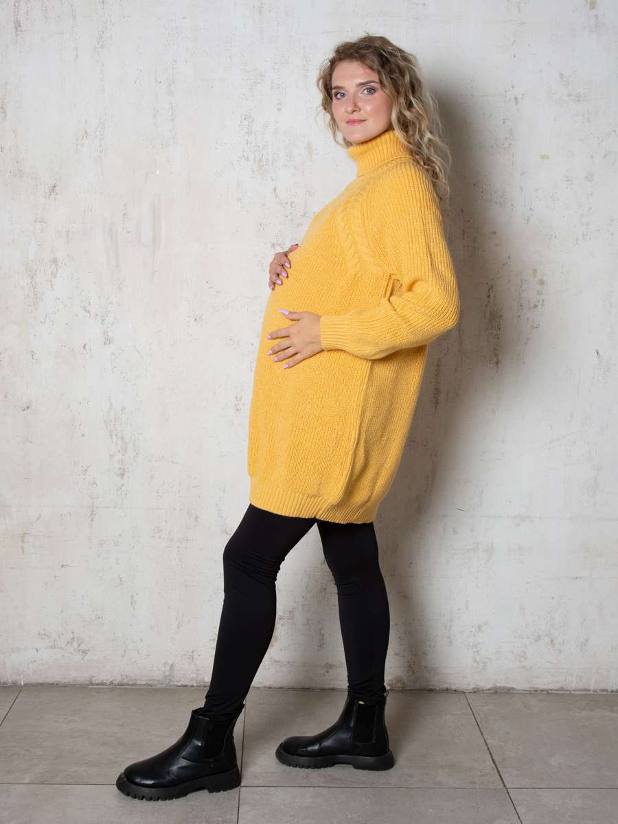Платье туника для беременных с высоким воротом Фиби