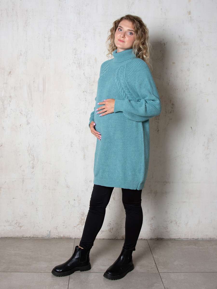 Платье туника для беременных с высоким воротом Фиби