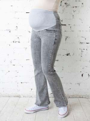 Джинсы для беременных клеш от колена