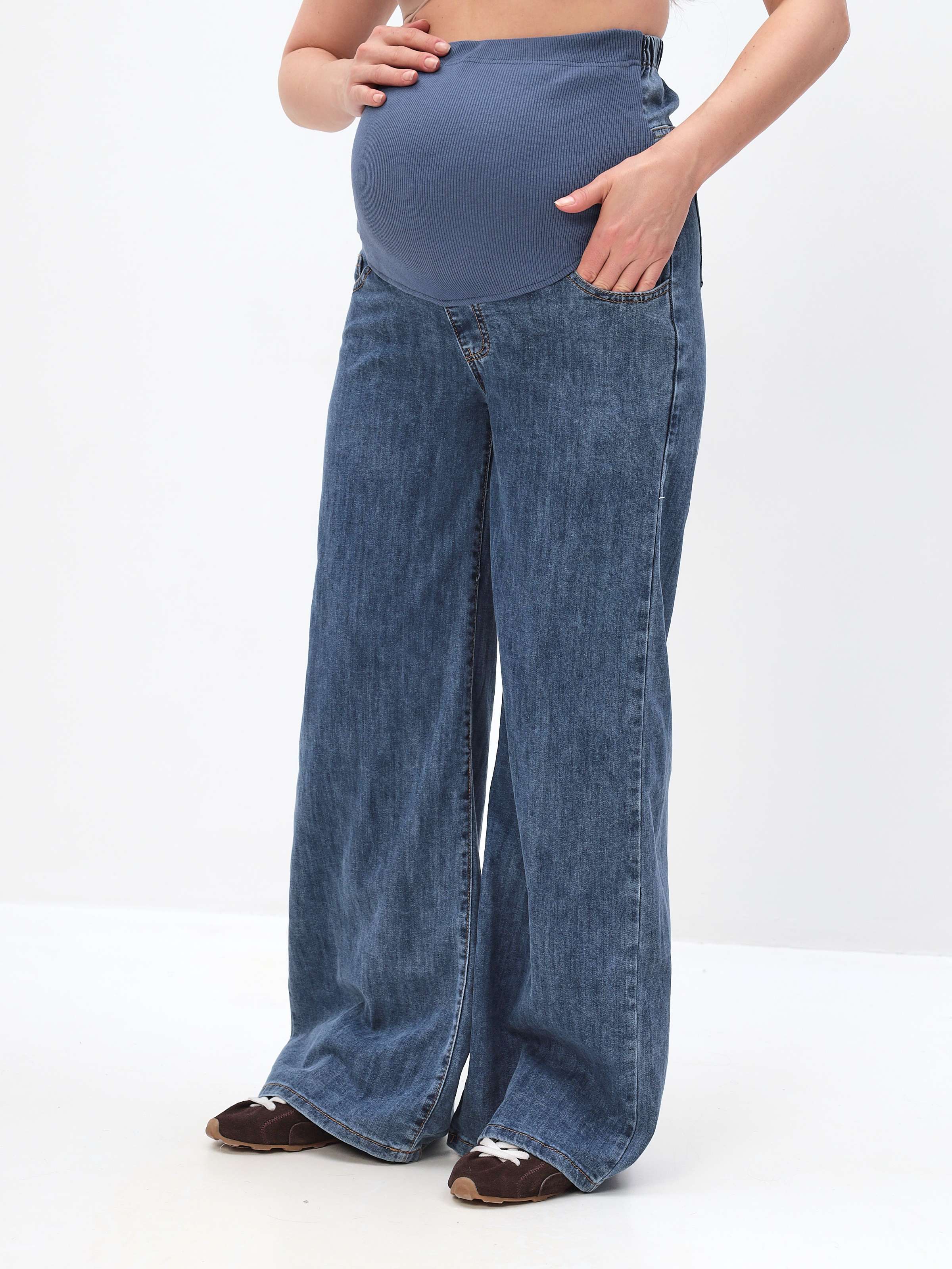 Джинсы для беременных прямые