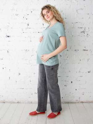Джинсы для беременных клеш от бедра