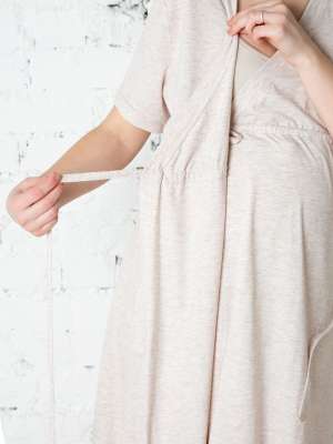 Халат для беременных с завязкой
