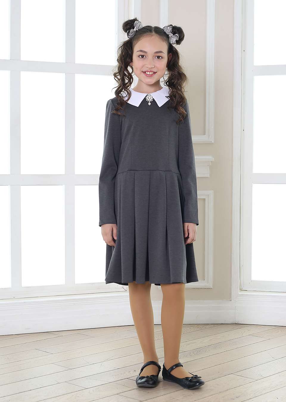 Платье с воротничком Аида школьное