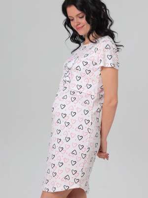 Сорочка для беременных для кормления принт