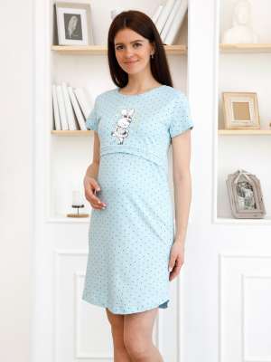 Сорочка для беременных для кормления с принтом