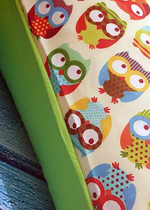 Подушка для кормления 190см Беж. совы с зеленым
